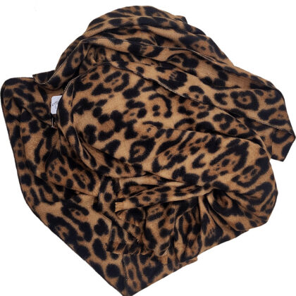 Γυναικεία Πασμίνα Διπλής Όψης, Animal Print, Λεοπάρ